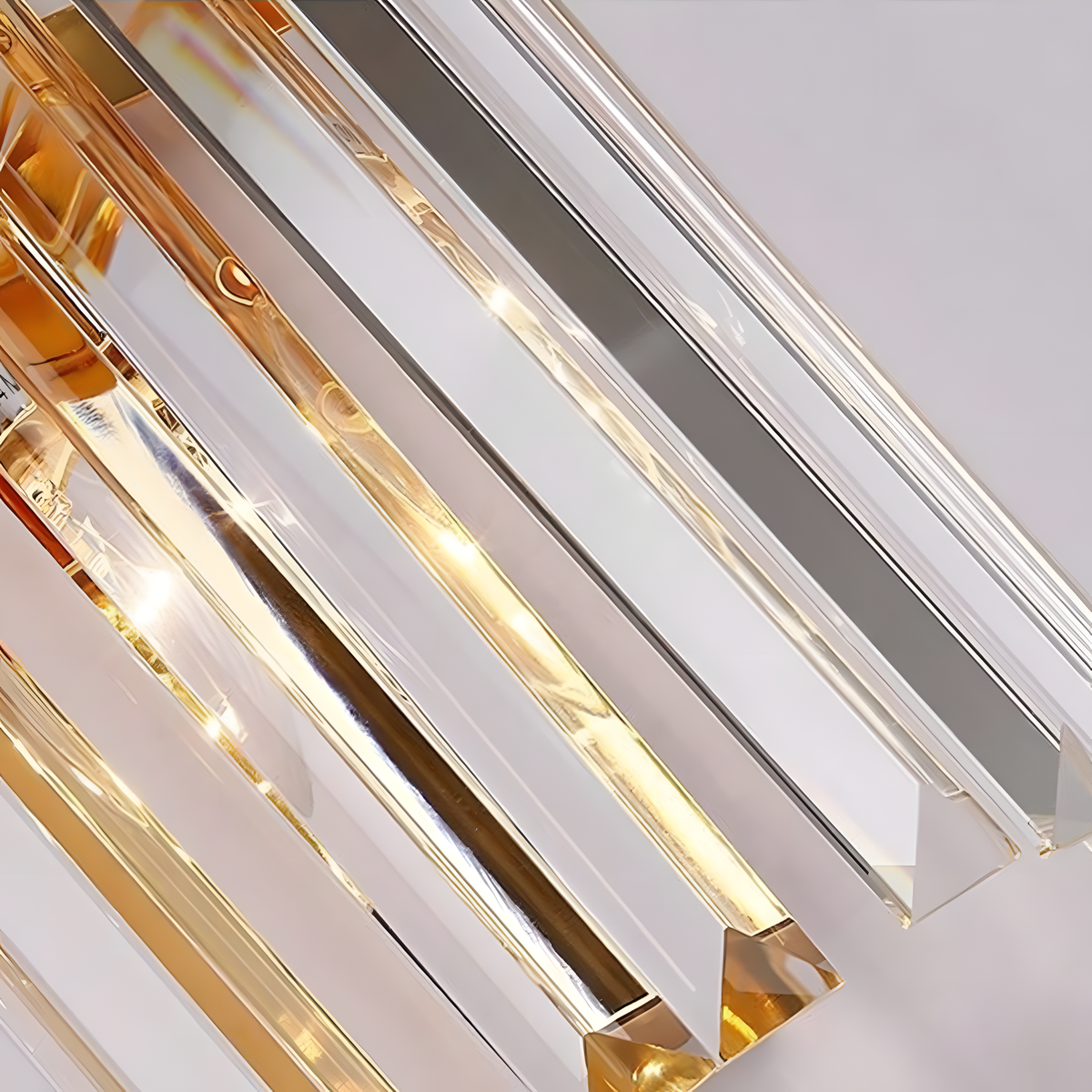 Modern Luxury Crystal Wall Light – Stainless Steel Wall Sconce with Clear Crystal Panels for Bedroom, Hallway & Living Room