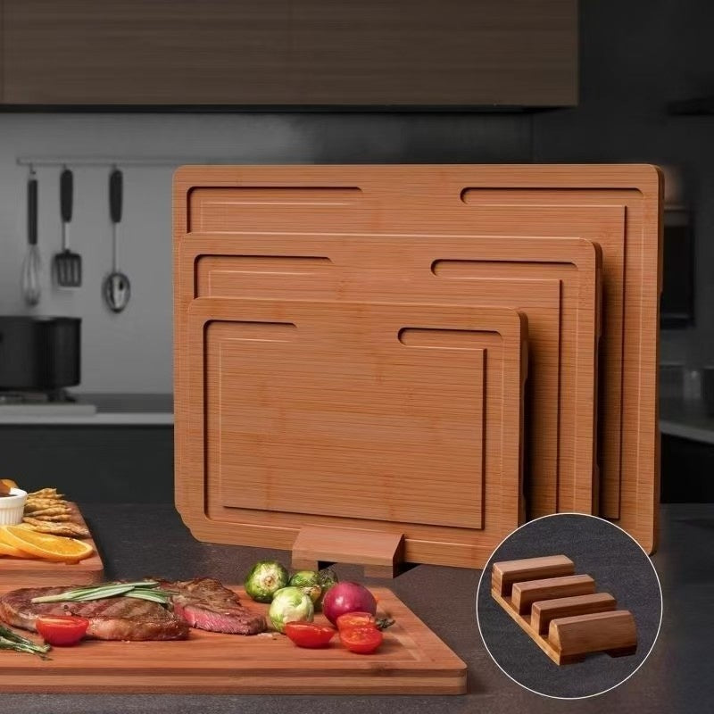 Bamboo 3-Piece Cutting Board Set – Modern Minimalist Chopping Boards for Separating Meat, Veggies & Fruit