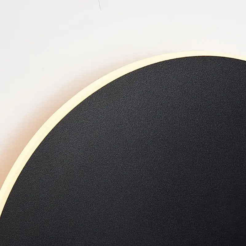Minimalist Round LED Wall Light – Sleek Nordic 20 cm Warm White Wall Sconce in Black, White or Grey for Hallway & Stairs