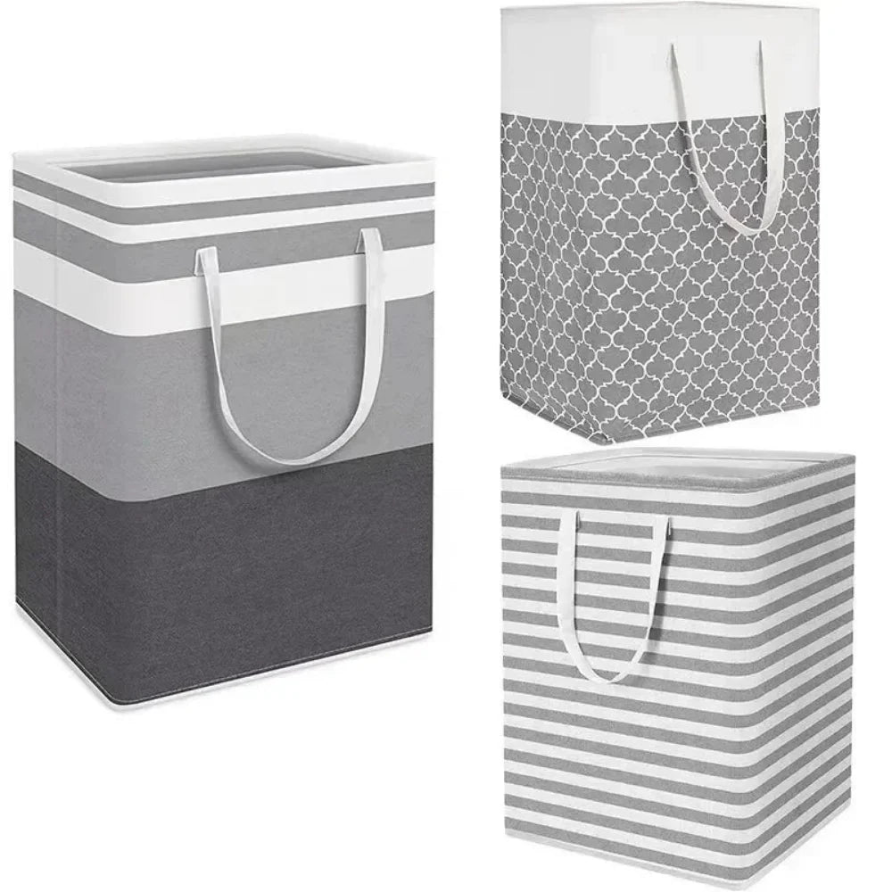 Lauva 75L Waterproof Foldable Laundry Hamper – Large Fabric Clothes Basket with Sturdy Handles for Laundry, Toys & Storage