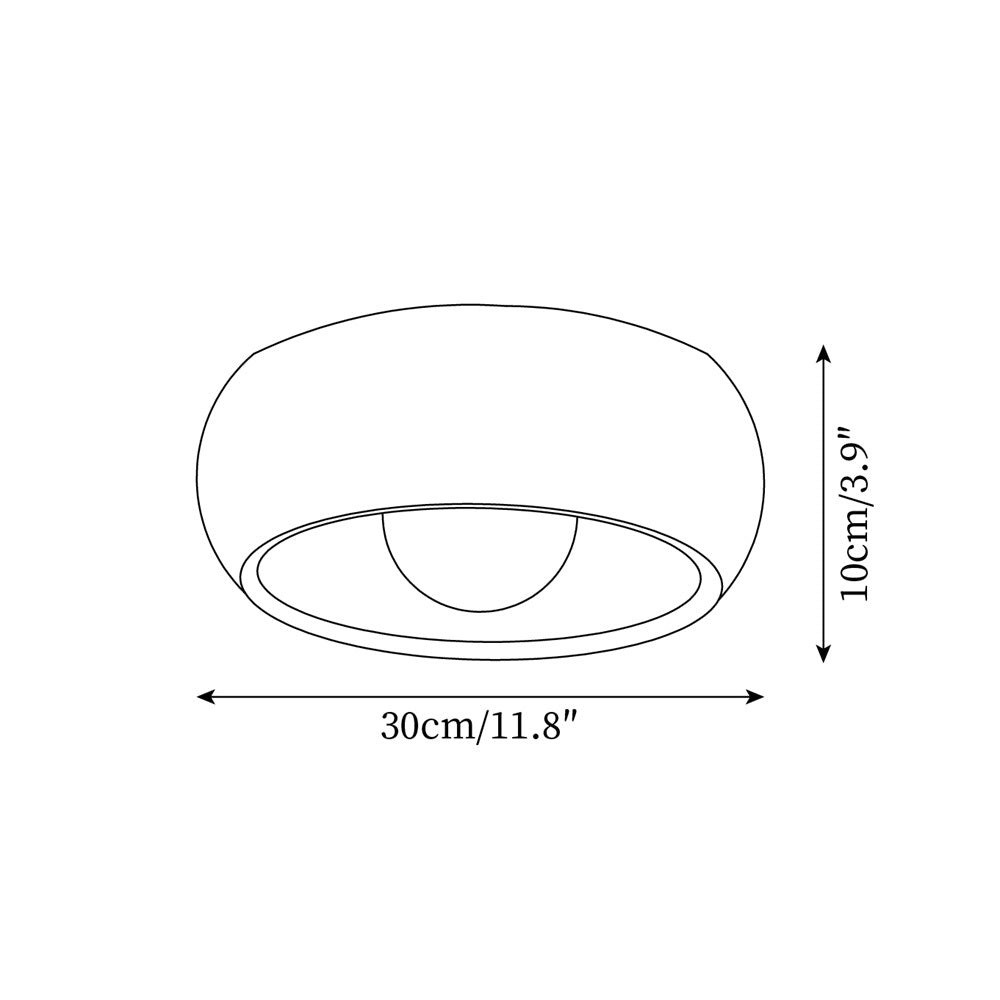 Albanora Modern Minimalist Wooden LED Ceiling Lamp – Low-Glare Warm White Flush Mount Light in Walnut or Natural Wood