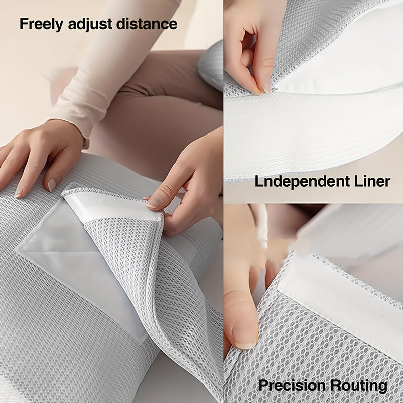 Adjustable Pregnancy Pillow – Ergonomic Full-Body Maternity Support Cushion with Flexible Strap for Side & Stomach Sleepers