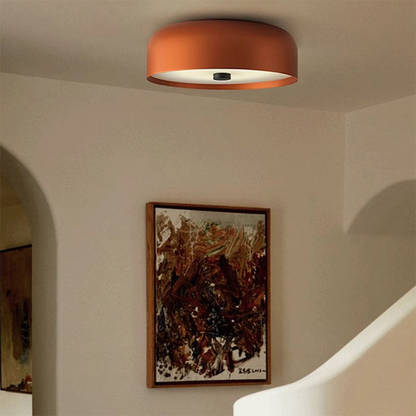 Nordic Retro LED Ceiling Light – Minimalist Flush Mount Fixture with 3-Color Switch, Modern Lamp for Bedroom & Living Room