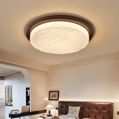 Art Deco LED Flush Mount Ceiling Light – Sculpted Glass Geometric Vintage Fixture, 30 to 53 cm, Warm or Cool White