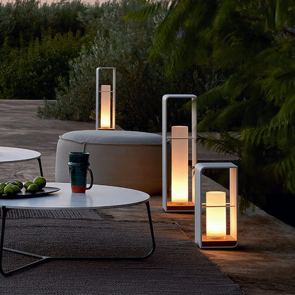Modern Square Solar LED Outdoor Light – Waterproof Aluminum & Acrylic Wall Lamp, Warm White, Small, Medium or Large