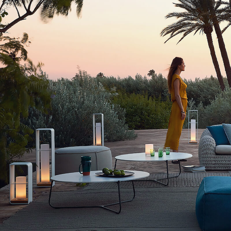 Modern Square Solar LED Outdoor Light – Waterproof Aluminum & Acrylic Wall Lamp, Warm White, Small, Medium or Large