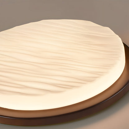 Art Deco LED Flush Mount Ceiling Light – Sculpted Glass Geometric Vintage Fixture, 30 to 53 cm, Warm or Cool White