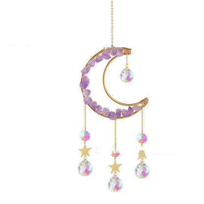 Amethyst-Tone Crystal Crescent Air Plant Holder – view 5