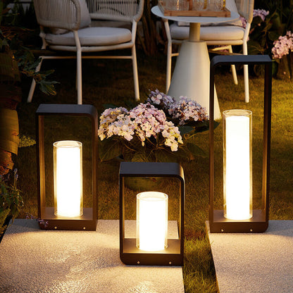Modern Square Solar LED Outdoor Light – Waterproof Aluminum & Acrylic Wall Lamp, Warm White, Small, Medium or Large