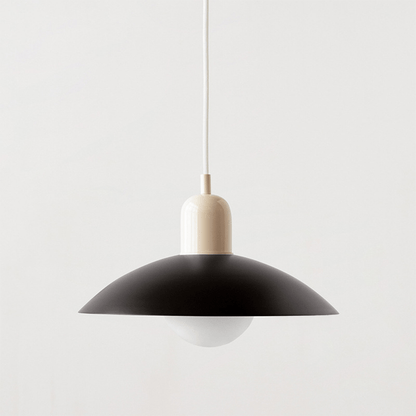 Macaron Bauhaus Dome Pendant Light – Two-Tone Colorful Modern Hanging Lamp for Kitchen, Dining, Kids Room & Cafe