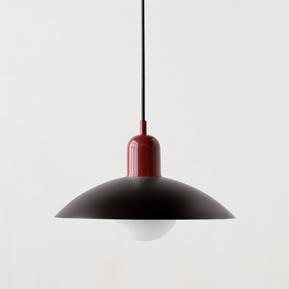 Macaron Bauhaus Dome Pendant Light – Two-Tone Colorful Modern Hanging Lamp for Kitchen, Dining, Kids Room & Cafe