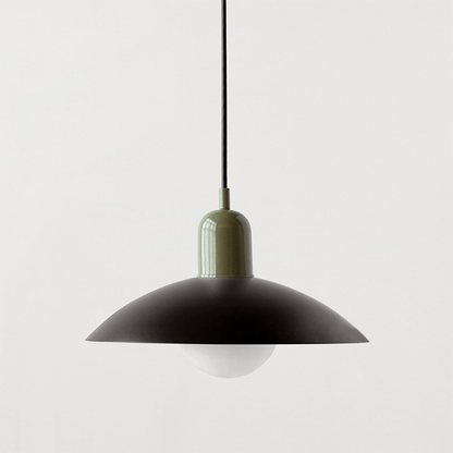 Macaron Bauhaus Dome Pendant Light – Two-Tone Colorful Modern Hanging Lamp for Kitchen, Dining, Kids Room & Cafe