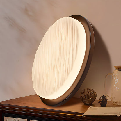 Art Deco LED Flush Mount Ceiling Light – Sculpted Glass Geometric Vintage Fixture, 30 to 53 cm, Warm or Cool White