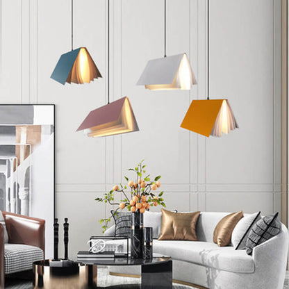 Floating Book Pendant Light – Modern Creative Book-Shaped Ceiling Lamp for Reading Nook, Bedroom, Cafe & Study