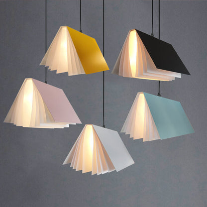 Floating Book Pendant Light – Modern Creative Book-Shaped Ceiling Lamp for Reading Nook, Bedroom, Cafe & Study