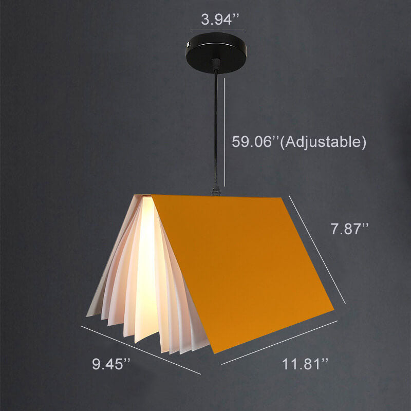 Floating Book Pendant Light – Modern Creative Book-Shaped Ceiling Lamp for Reading Nook, Bedroom, Cafe & Study