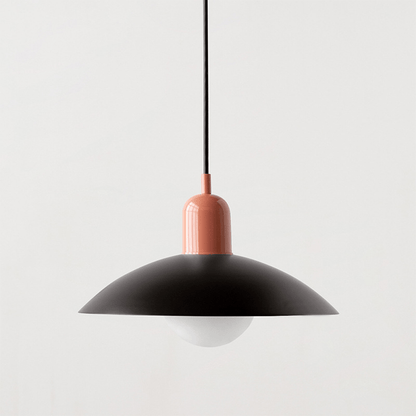Macaron Bauhaus Dome Pendant Light – Two-Tone Colorful Modern Hanging Lamp for Kitchen, Dining, Kids Room & Cafe