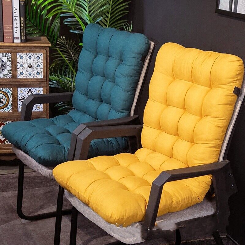 Outdoor Chair Cushion – Thick Tufted Polyester Seat & Back Pad for Patio, Garden, Dining & Rocking Chairs, 6 Colors