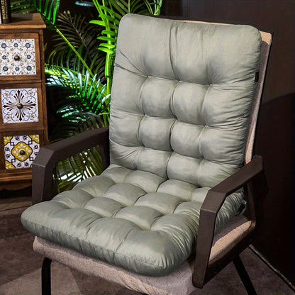 Outdoor Chair Cushion – Thick Tufted Polyester Seat & Back Pad for Patio, Garden, Dining & Rocking Chairs, 6 Colors