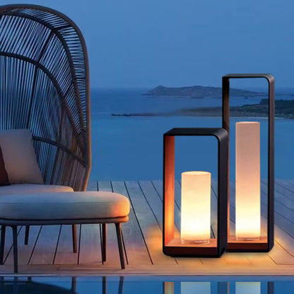 Modern Square Solar LED Outdoor Light – Waterproof Aluminum & Acrylic Wall Lamp, Warm White, Small, Medium or Large