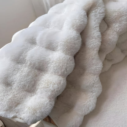 Cloud Comfort Round Bubble Rug – Ultra-Soft Fluffy Circle Carpet, Modern 3D Textured Area Rug for Bedroom & Living Room