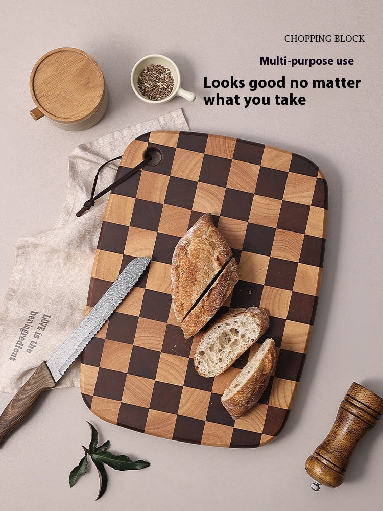 Handmade Acacia Checkerboard Cutting Board – view 4