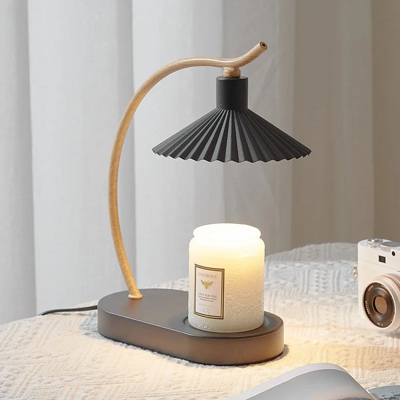 Vanessa Candle Warmer Lamp – Flameless Nordic Candle Melter with LED Bulb, Cozy Home Fragrance Lamp in White or Black