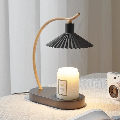 Vanessa Candle Warmer Lamp – Flameless Nordic Candle Melter with LED Bulb, Cozy Home Fragrance Lamp in White or Black