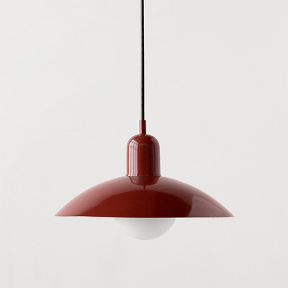 Macaron Bauhaus Dome Pendant Light – Two-Tone Colorful Modern Hanging Lamp for Kitchen, Dining, Kids Room & Cafe