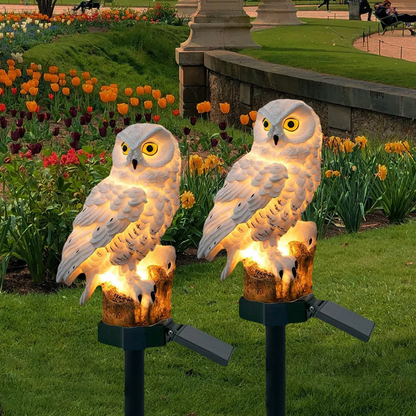 Solar Owl Garden Light – Decorative Outdoor Pathway Stake Lamp, Auto On at Night, No Wiring, 1 or 2 Pack for Lawn & Patio
