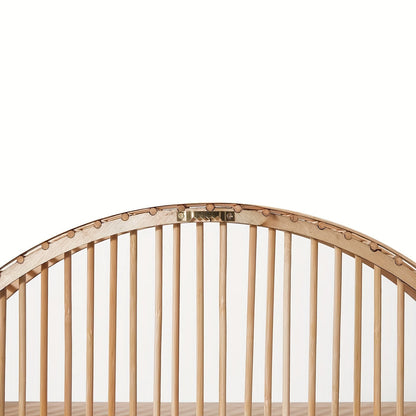 Handmade Round Bamboo Wall Shelf – Boho 2-Tier Floating Organizer for Plants, Books & Decor in Living Room & Bathroom