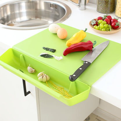 2-in-1 Portable Chopping Board with Built-In Storage Box – Cutting Board & Detachable Food Container for Kitchen, Camping & RV
