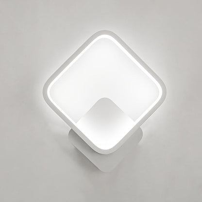 Modern Square LED Wall Lamp – Minimalist Geometric Wall Light with 3-Tone Dimming 3000K to 6000K in White or Black