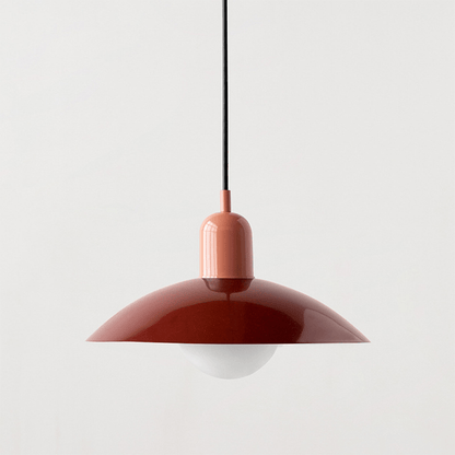 Macaron Bauhaus Dome Pendant Light – Two-Tone Colorful Modern Hanging Lamp for Kitchen, Dining, Kids Room & Cafe