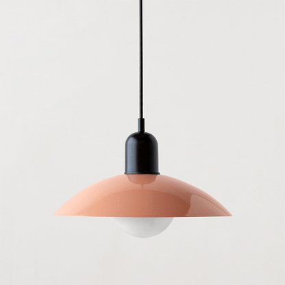 Macaron Bauhaus Dome Pendant Light – Two-Tone Colorful Modern Hanging Lamp for Kitchen, Dining, Kids Room & Cafe