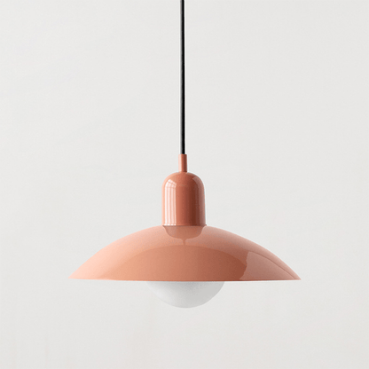 Macaron Bauhaus Dome Pendant Light – Two-Tone Colorful Modern Hanging Lamp for Kitchen, Dining, Kids Room & Cafe