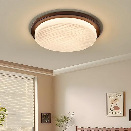 Art Deco LED Flush Mount Ceiling Light – Sculpted Glass Geometric Vintage Fixture, 30 to 53 cm, Warm or Cool White