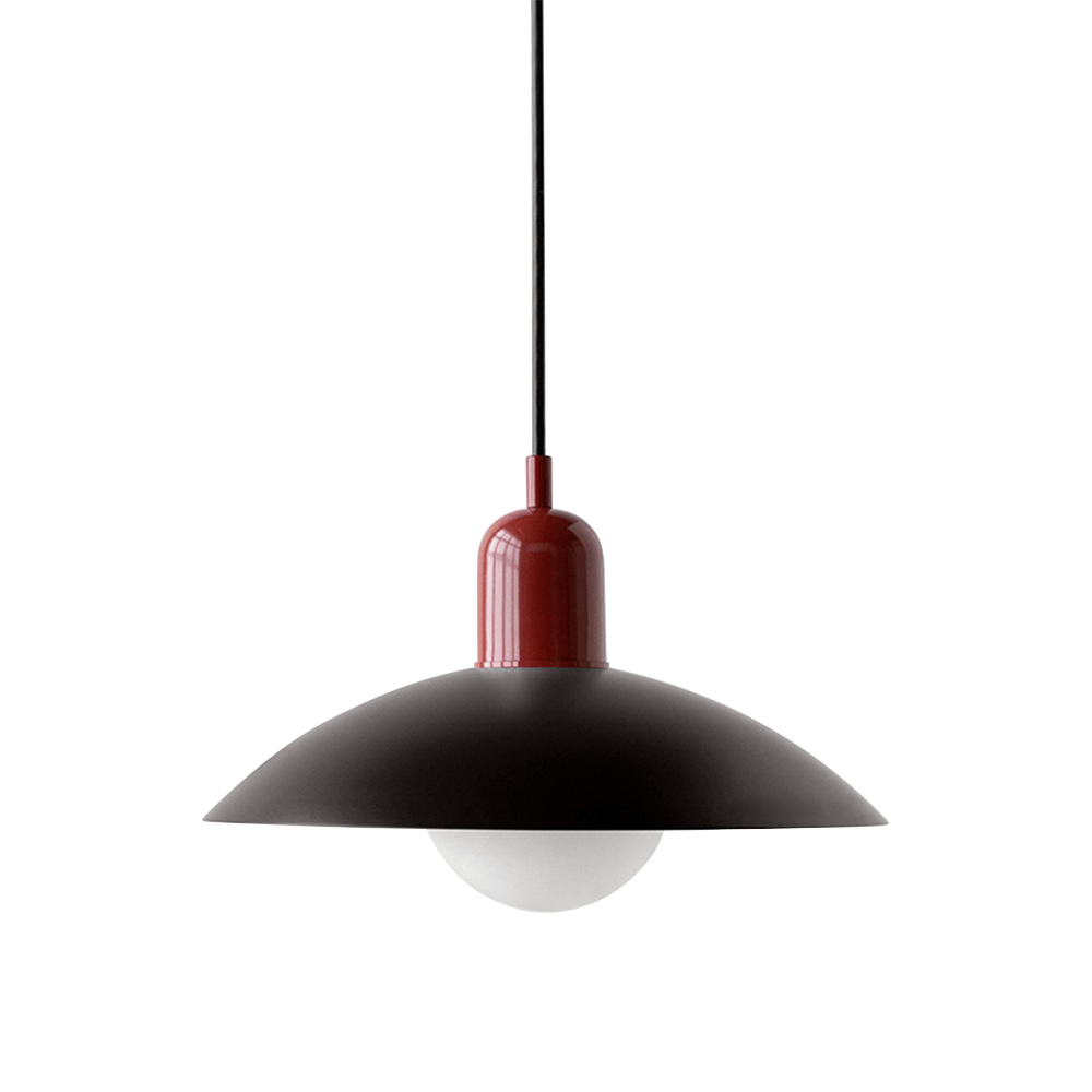 Macaron Bauhaus Dome Pendant Light – Two-Tone Colorful Modern Hanging Lamp for Kitchen, Dining, Kids Room & Cafe