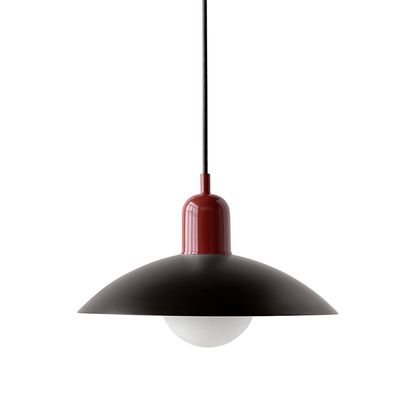 Macaron Bauhaus Dome Pendant Light – Two-Tone Colorful Modern Hanging Lamp for Kitchen, Dining, Kids Room & Cafe