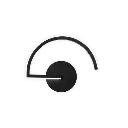 Curved Line LED Wall Light – Modern Minimalist Arc Halo Wall Sculpture Lamp in Black or White, Warm or Cool White