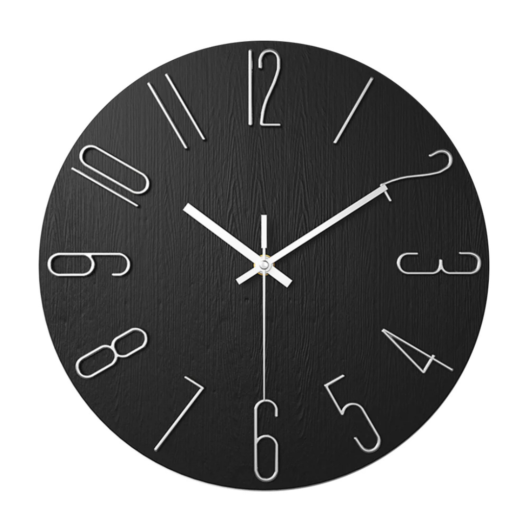 Elegant Modern Silent Wall Clock – Minimalist Pastel Clock with Gold Numerals, Non-Ticking Quartz for Living Room & Bedroom