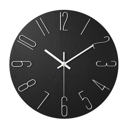 Elegant Modern Silent Wall Clock – Minimalist Pastel Clock with Gold Numerals, Non-Ticking Quartz for Living Room & Bedroom