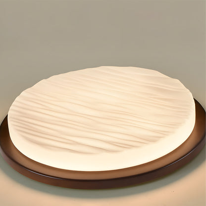 Art Deco LED Flush Mount Ceiling Light – Sculpted Glass Geometric Vintage Fixture, 30 to 53 cm, Warm or Cool White