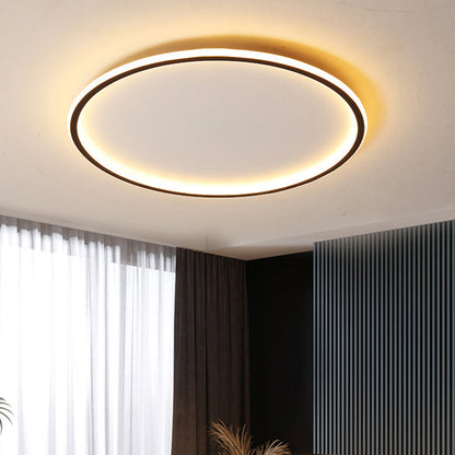 Nordic Disc LED Ceiling Light – Slim Aluminum Round Flush Mount Lamp, 40 to 60 cm, Warm or Cool White for Living Room