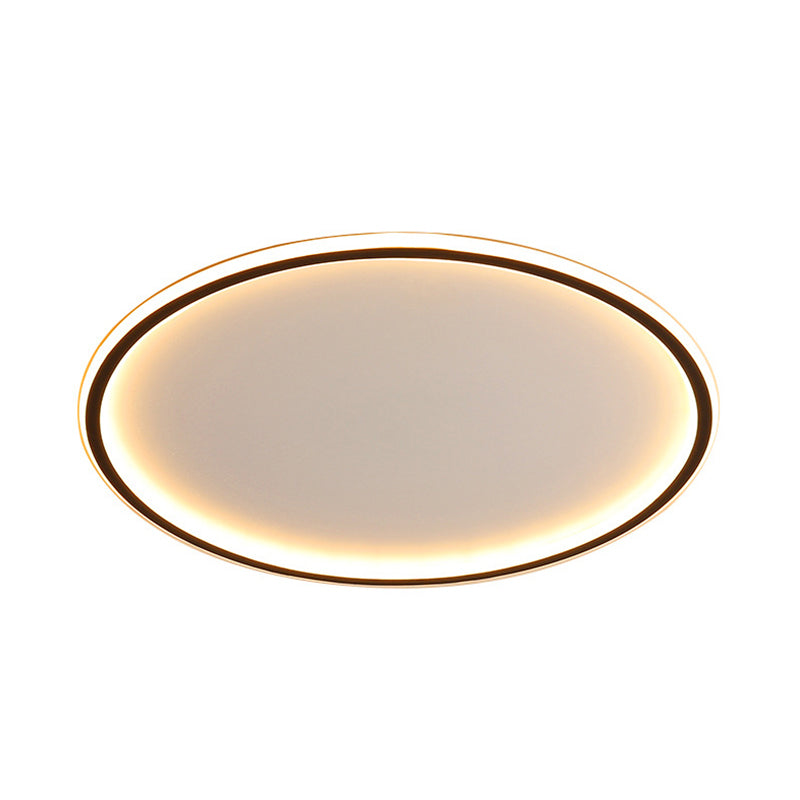 Nordic Disc LED Ceiling Light – Slim Aluminum Round Flush Mount Lamp, 40 to 60 cm, Warm or Cool White for Living Room