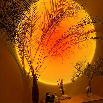 Sunset Projection Lamp – USB Rotating Golden Hour Ambient Light for Bedroom, Photography, TikTok & Living Room Decor