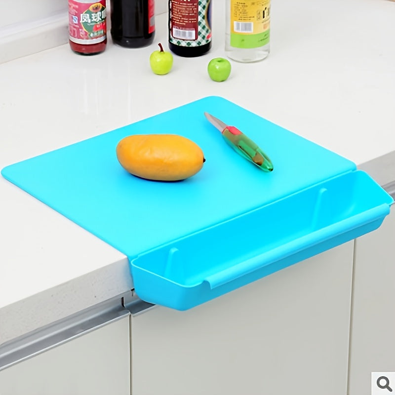2-in-1 Portable Chopping Board with Built-In Storage Box – Cutting Board & Detachable Food Container for Kitchen, Camping & RV