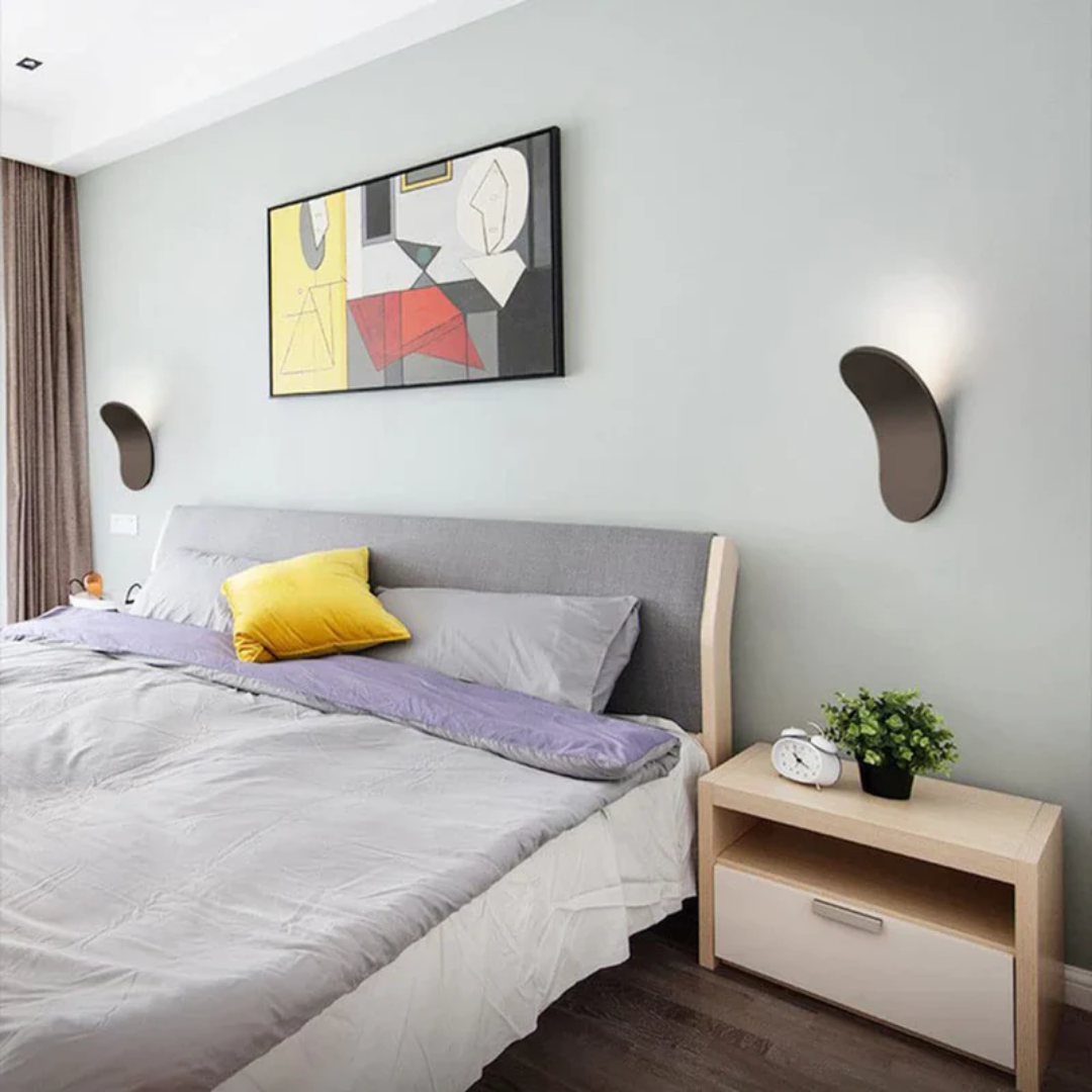 Modern Nordic LED Wall Lamp – Minimalist Curved Wall Sconce, Warm or Cool White Light for Bedroom & Hallway