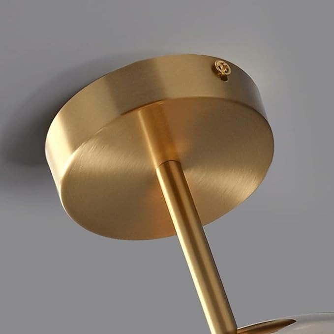 Vintage Amber Bubble Glass Ceiling Light – Retro Mid-Century Semi-Flush Lamp in Gold or Black for Hallway, Bedroom & Dining