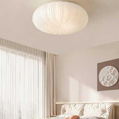 Olara Pleated Acrylic LED Ceiling Light – Modern Sculptural Flush Mount, Glare-Free Light for Bedroom, Living Room & Hallway